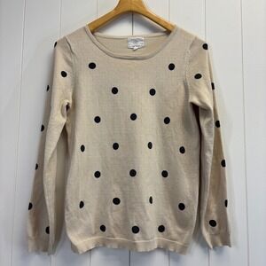 Absolutely Womens Preppy Polka Dot Sweater Size M Normcore Casual Old Money Chic